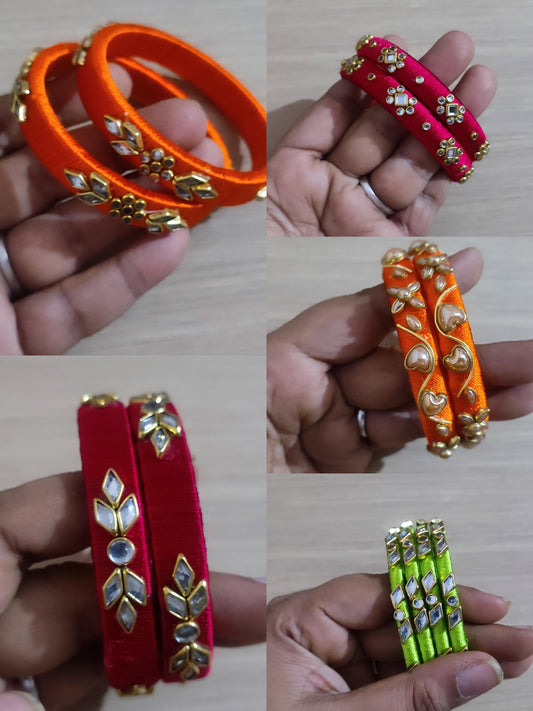 Lovely Pair of Silk Thread Bangles