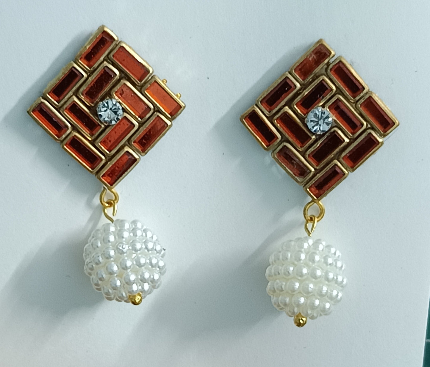 Classy kundan Stone Earrings-Swasthik (Pair)