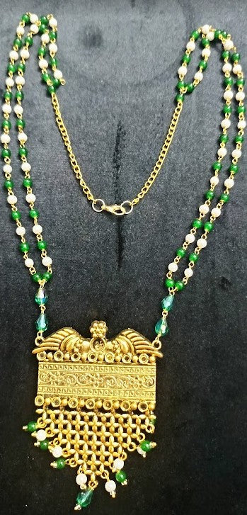 Dazzling Double Layered Glass Jelly Beads Necklace