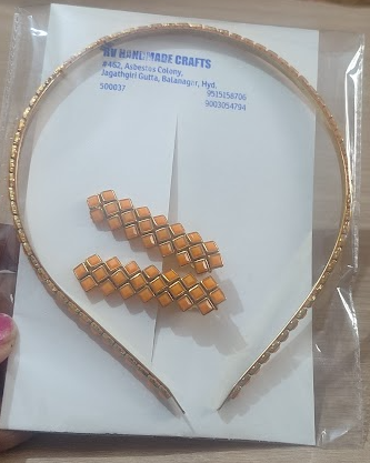 Appealing Kundan Stone Head Band with Alligator Clips