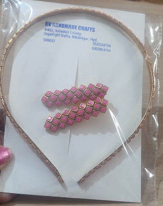 Appealing Kundan Stone Head Band with Alligator Clips