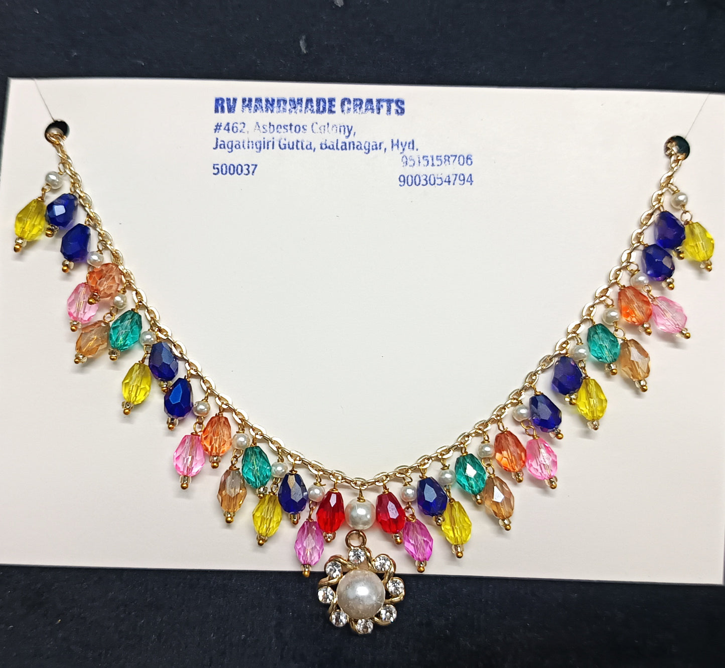 Multicolored Crystal Beads Necklace