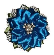 Attractive Sun Flower shaped Ribbon Hair Clip (Single Piece)