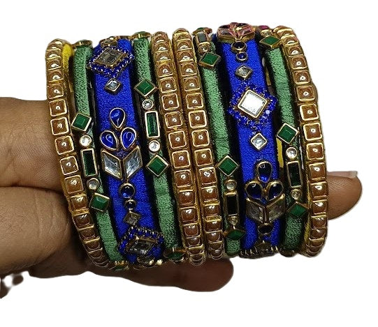 Marvelous Set of 10 Silk Thread Bangles