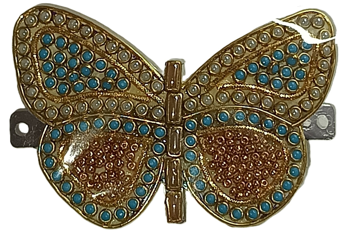 Beautiful Butterfly Shaped Kundan Stone Center Hair clip