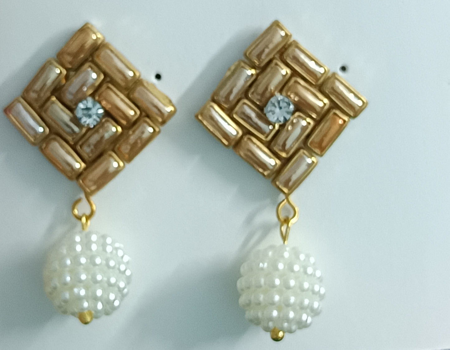 Classy kundan Stone Earrings-Swasthik (Pair)