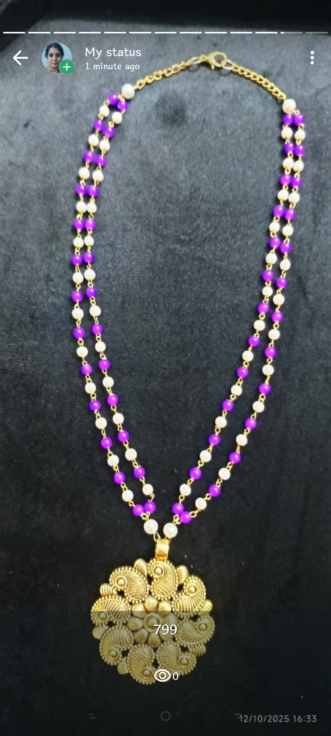 Dazzling Double Layered Glass Jelly Beads Necklace
