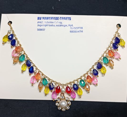 Multicolored Crystal Beads Necklace