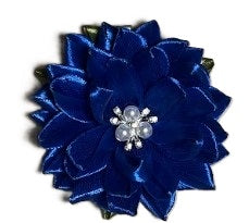 Well Formed Narrow Ribbon Flower Hair Clip (Single Piece)