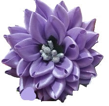 Well Formed Narrow Ribbon Flower Hair Clip (Single Piece)