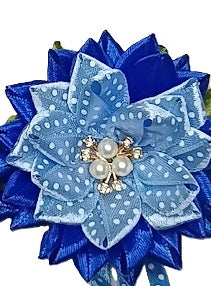 Well Formed Narrow Ribbon Flower Hair Clip (Single Piece)