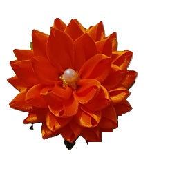 Well Formed Narrow Ribbon Flower Hair Clip (Single Piece)