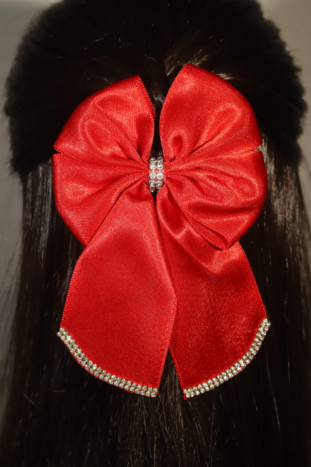 Stunning Satin Ribbon Pig Tail Bow hair clip (Single Piece)