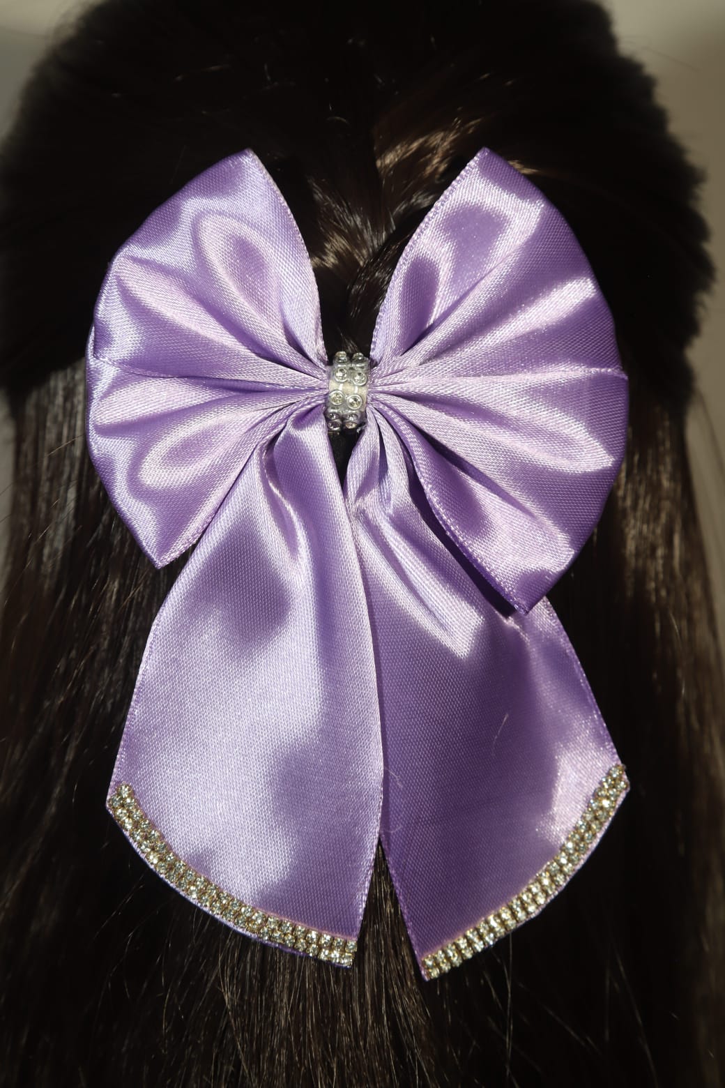 Stunning Satin Ribbon Pig Tail Bow hair clip (Single Piece)