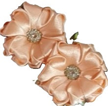 Pretty Looking Heart Shaped Ribbon hair Clips (Pair)