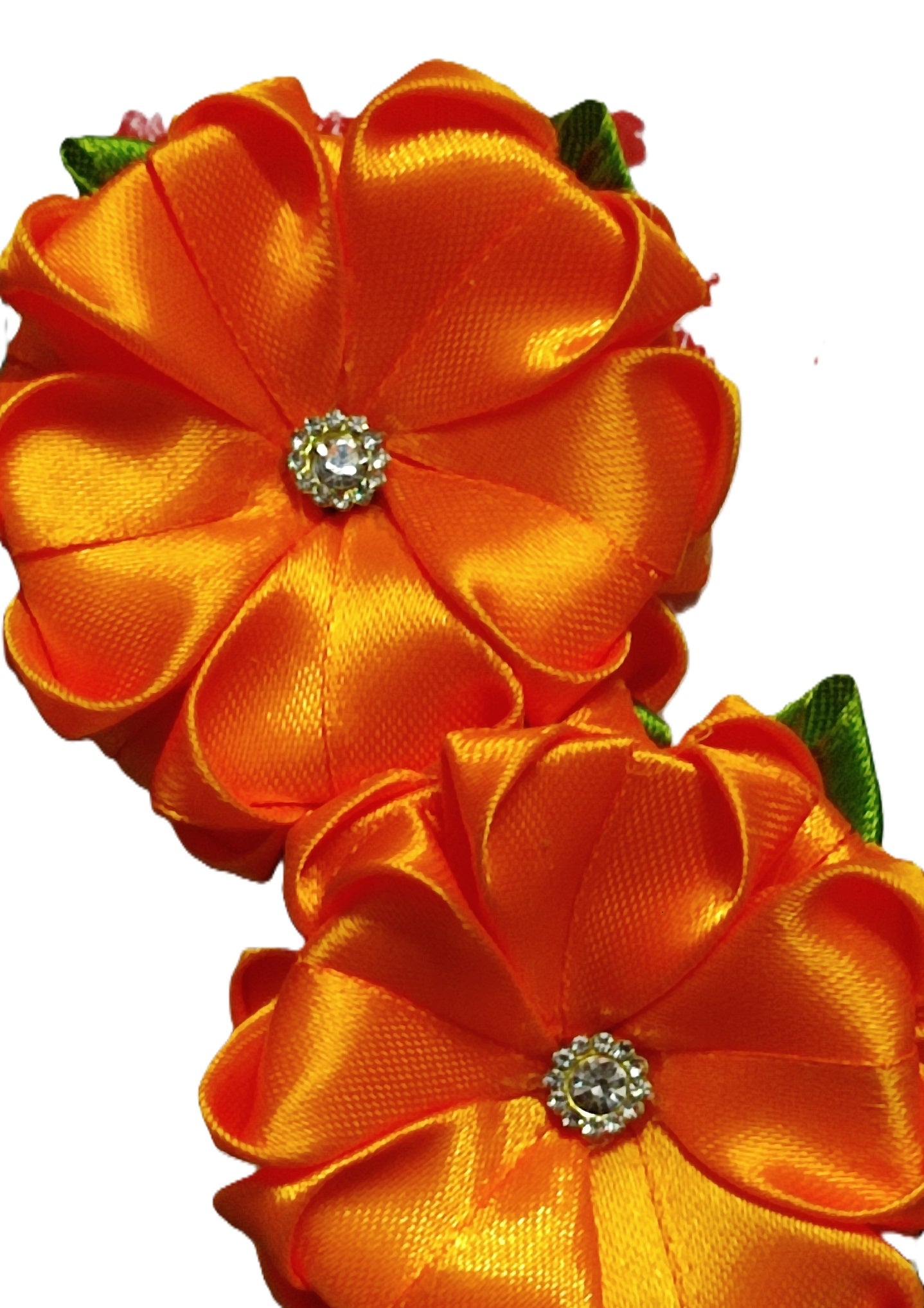 Pretty Looking Heart Shaped Ribbon hair Clips (Pair)