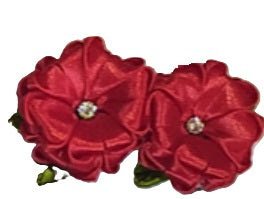 Pretty Looking Heart Shaped Ribbon hair Clips (Pair)