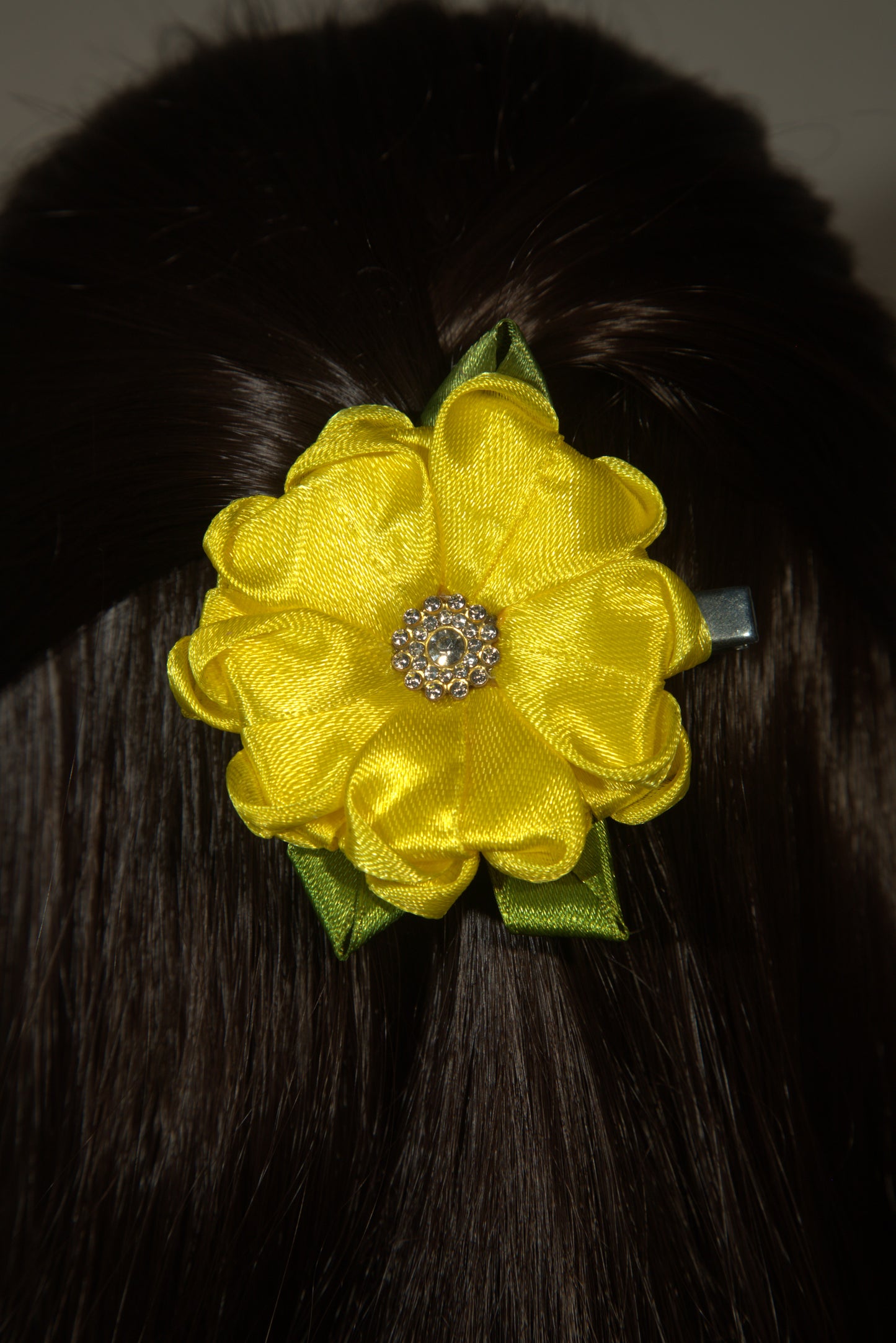 Pretty Looking Heart Shaped Ribbon hair Clips (Pair)