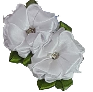 Pretty Looking Heart Shaped Ribbon hair Clips (Pair)