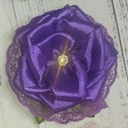 Radiant Rose Model Ribbon Hair Clip (Single Piece)